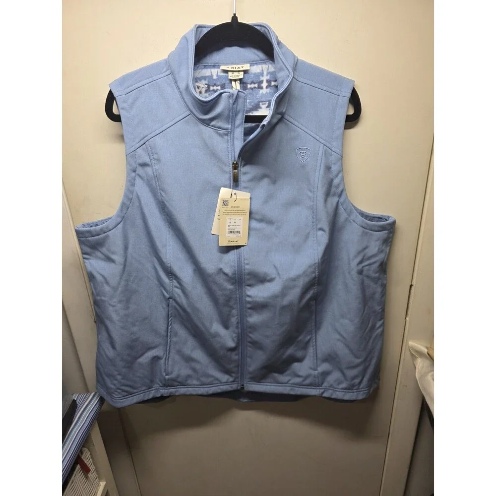 NWT Ariat Soft Shell Blue Vest Conceal Carry Plus Size 2X Vest